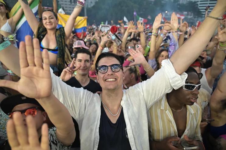 Crowd shot of fans at Miami's Ultra Music Festival 2024