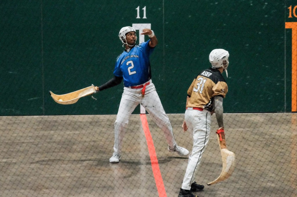 photo of jai alai players on the court at Miami City Casino