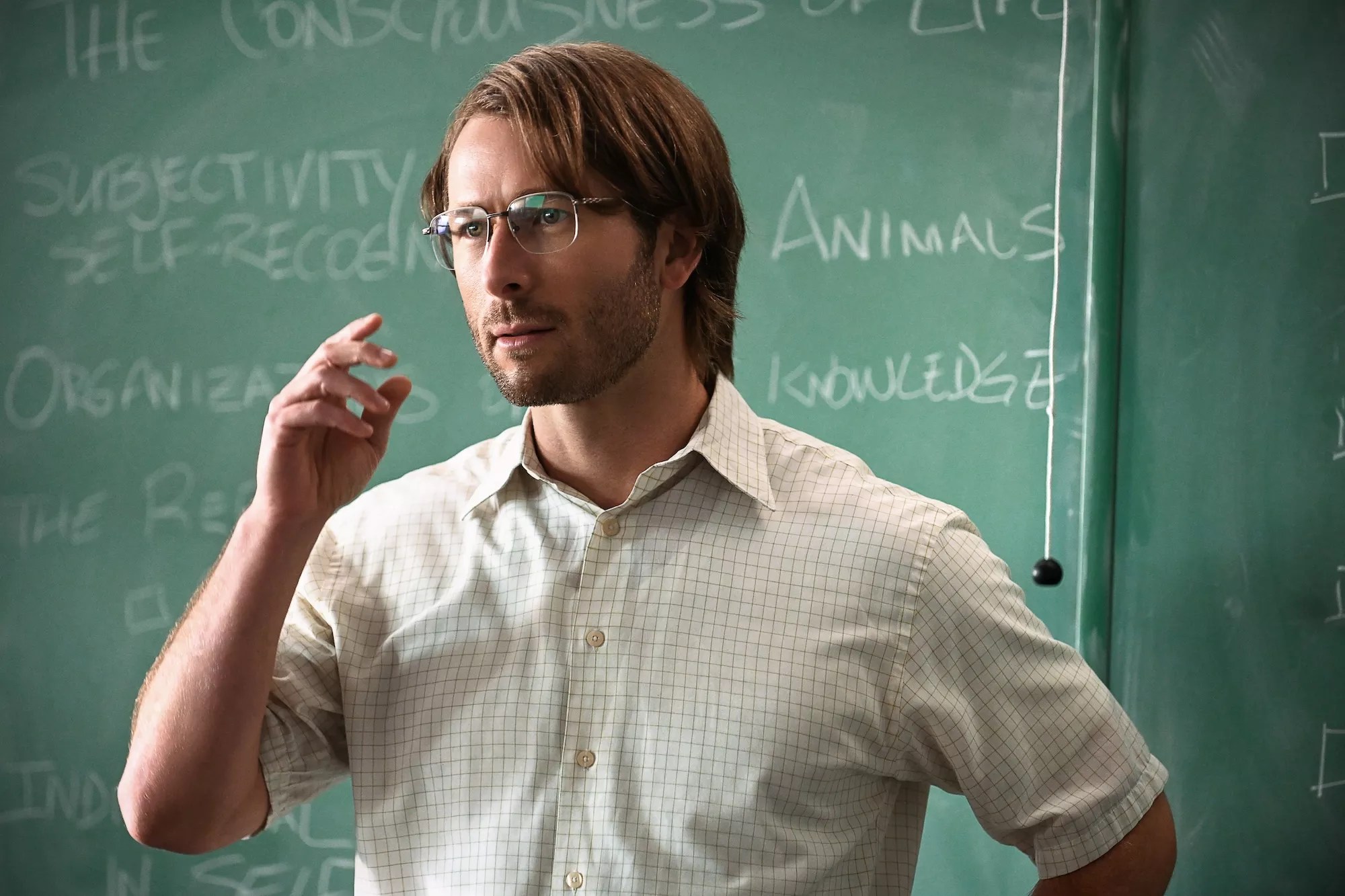 Still of Glen Powell in Hit Man