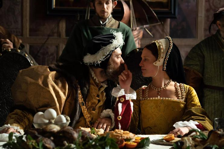 A still of Jude Law and Alicia Vikander n Firebrand