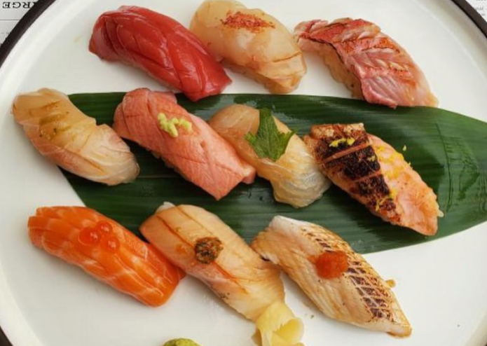 sushi rolls on a plate