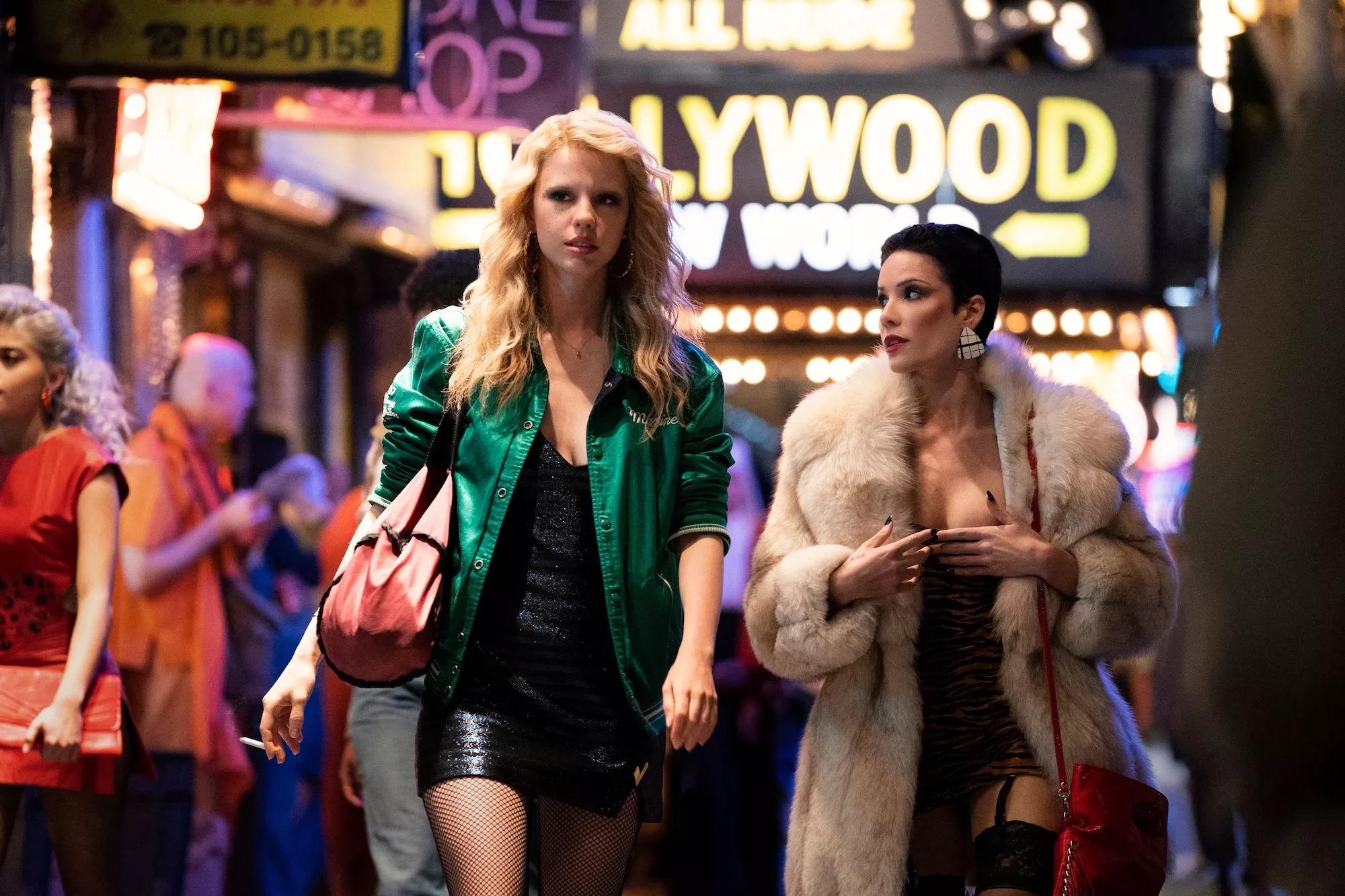 Still of Mia Goth and Halsey in MaXXXine