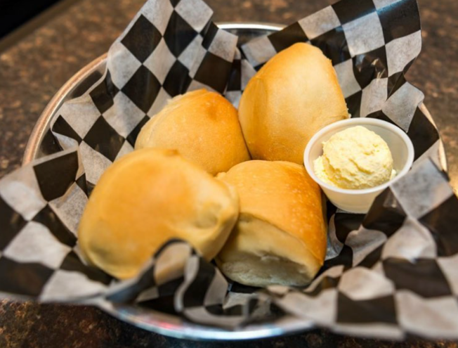 dinner rolls in basket
