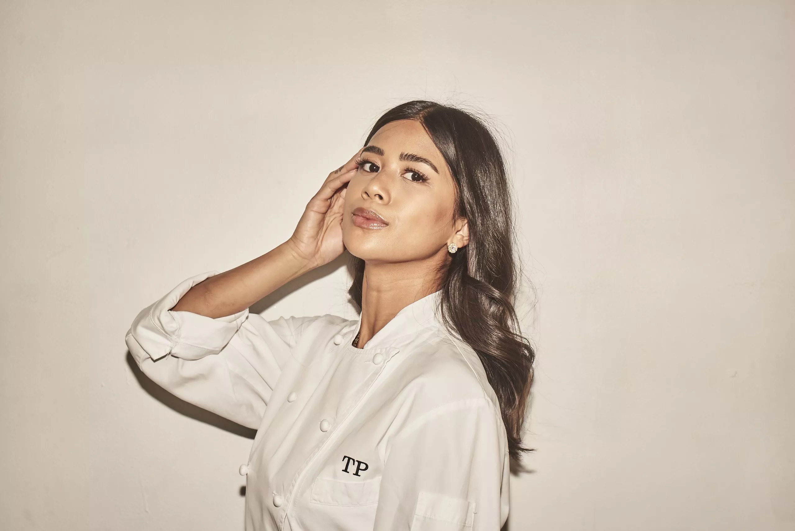 a woman posing