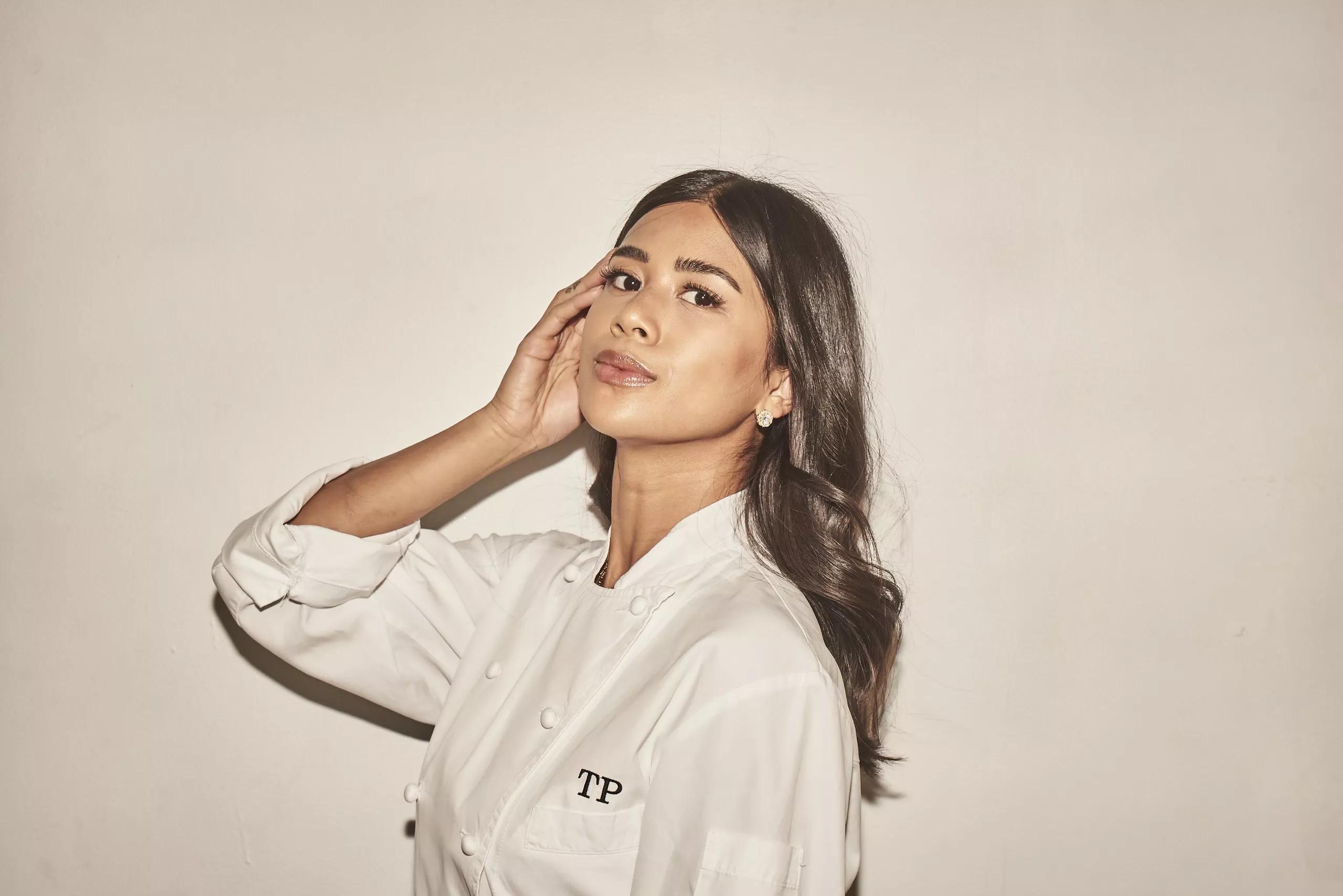 a woman posing