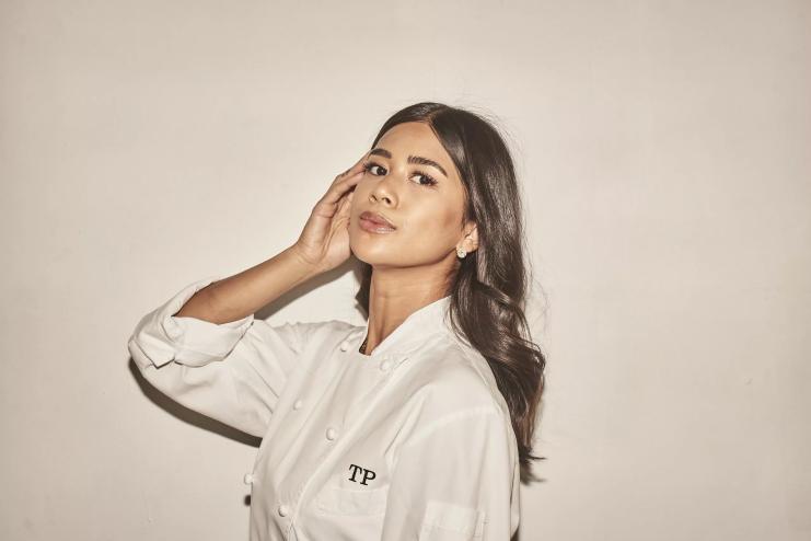 a woman posing