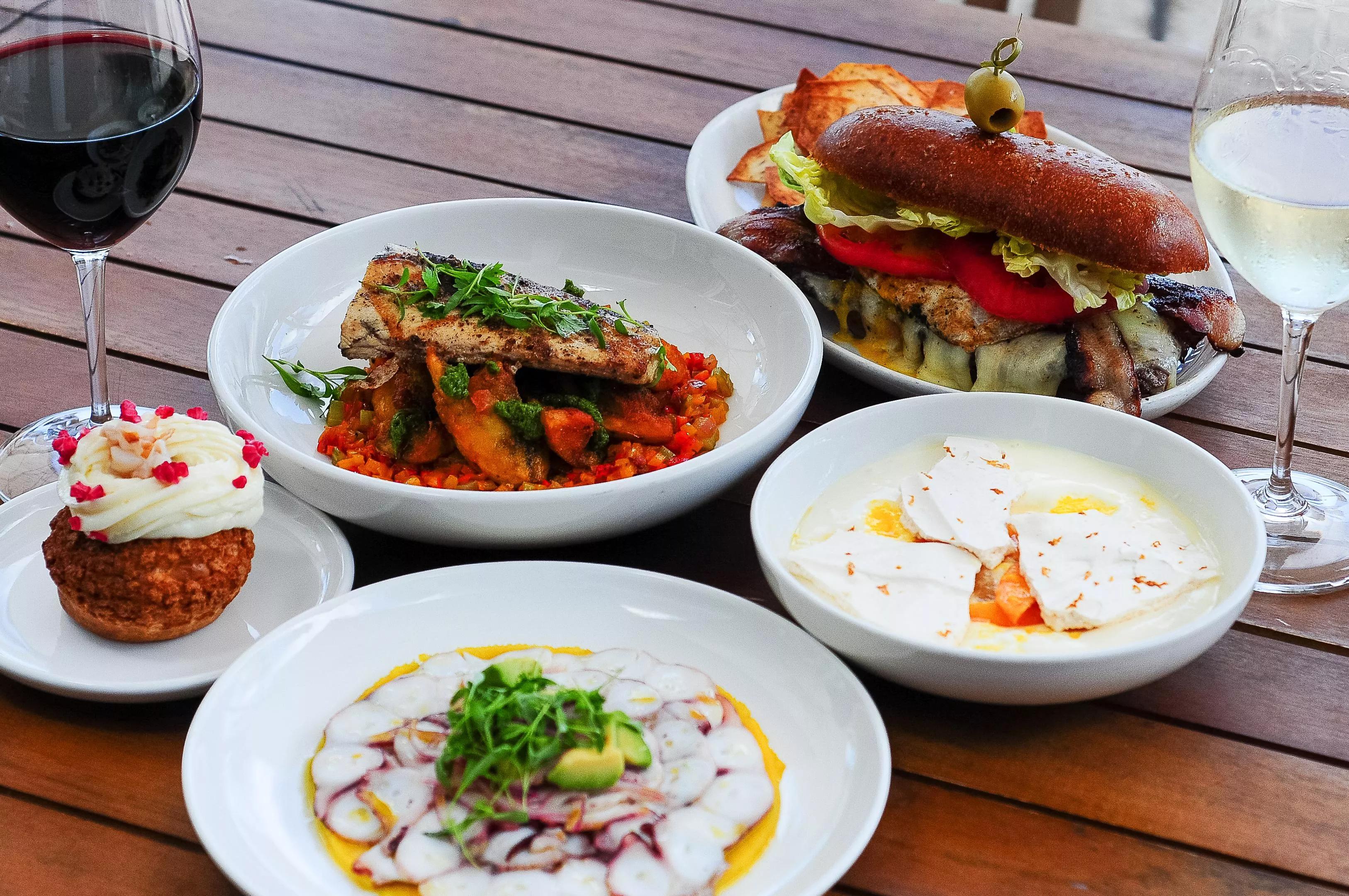 food on plates