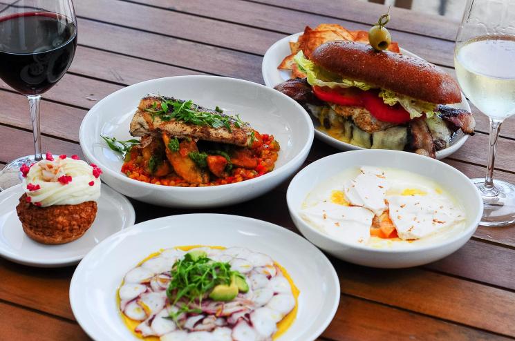food on plates