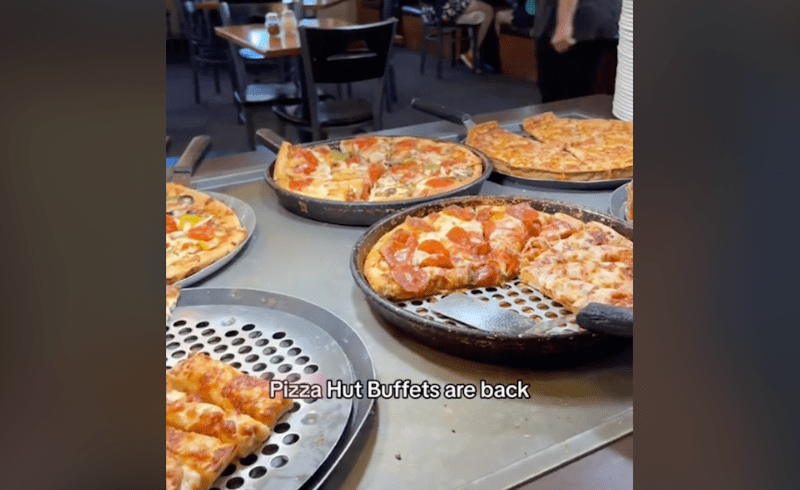 pizzas on a table