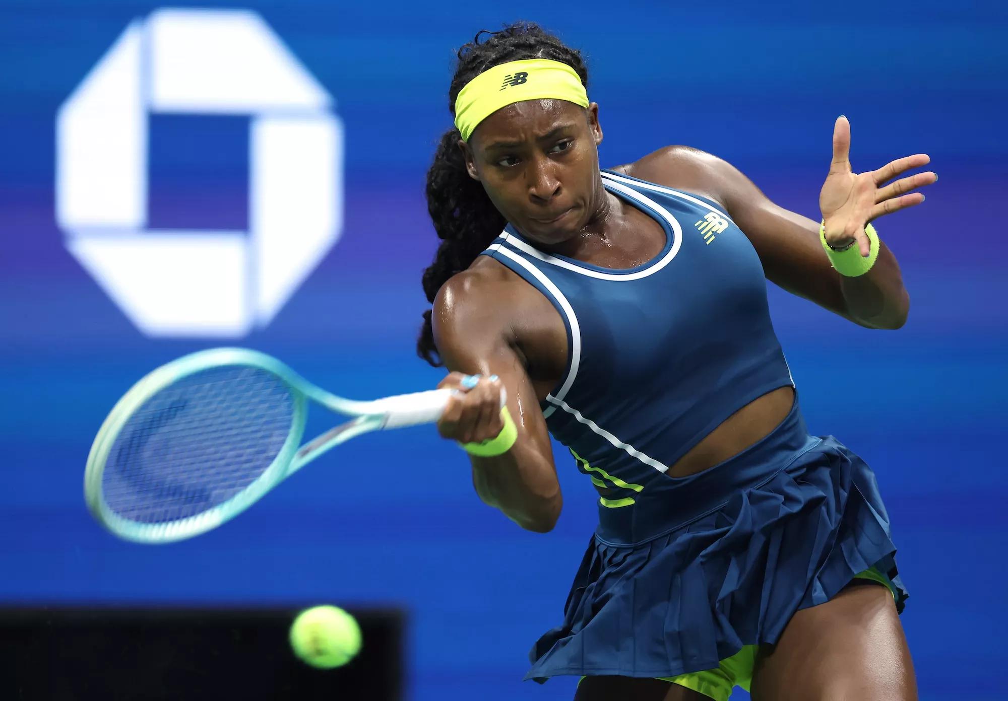 Coco Gauff competing in the U.S. Open