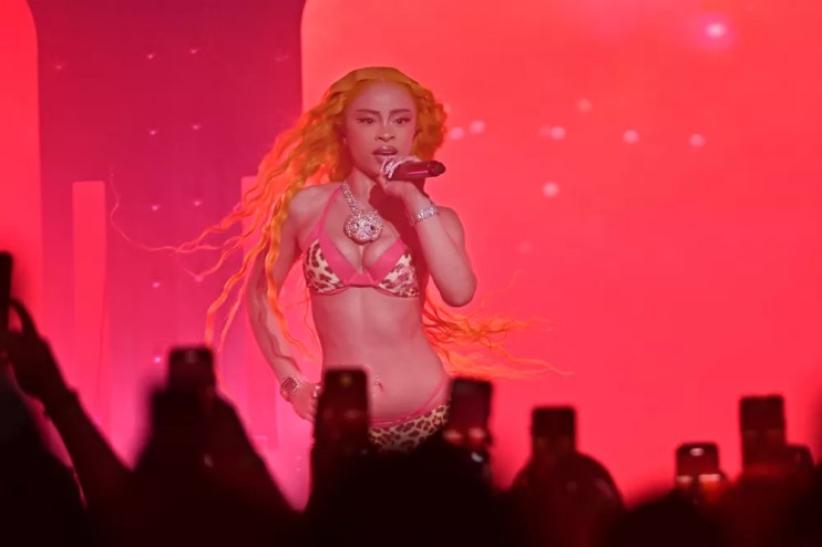 Ice Spice performing on stage at the Fillmore Miami Beach