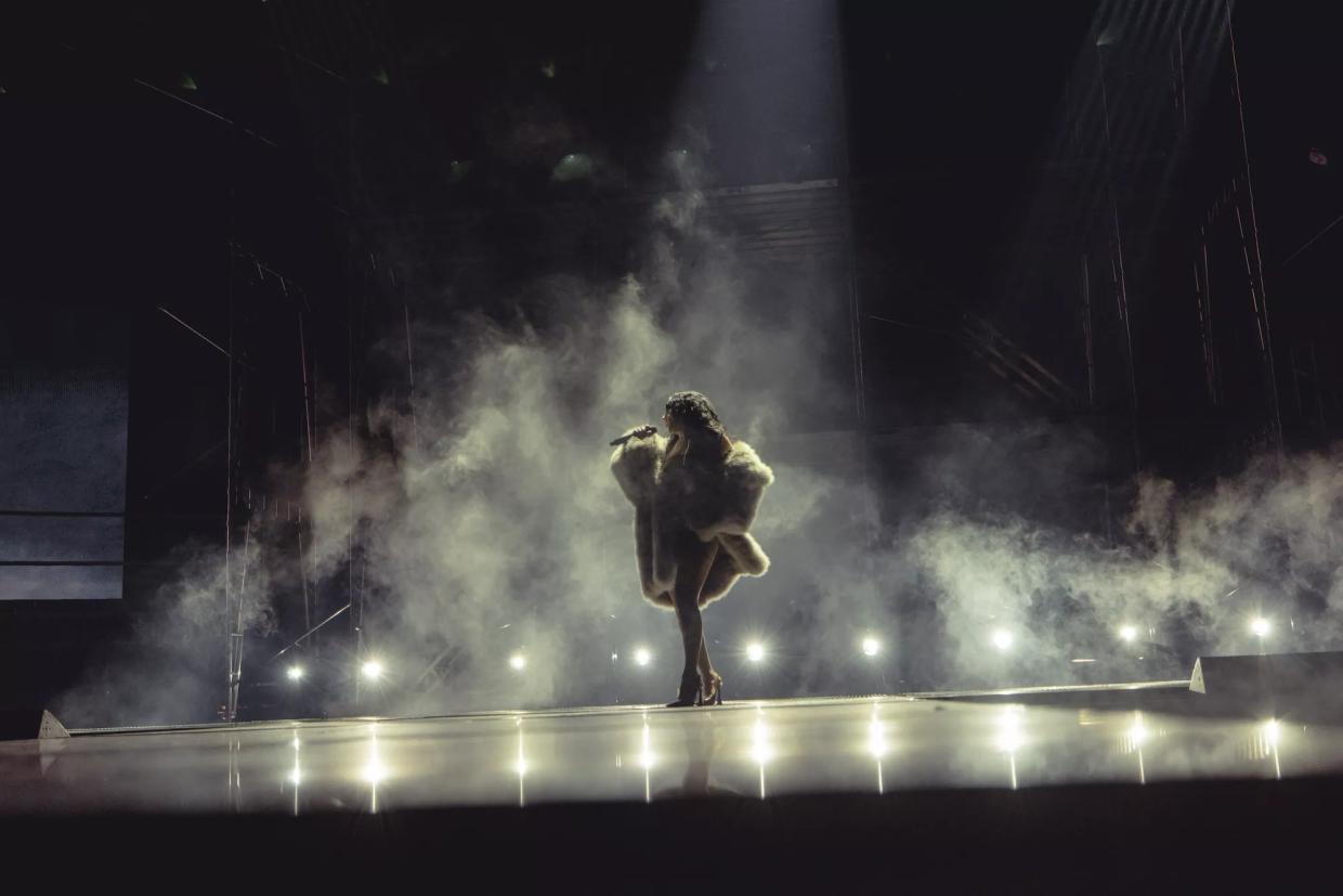 Charli XCX performing at Madison Square Garden during the Sweat Tour