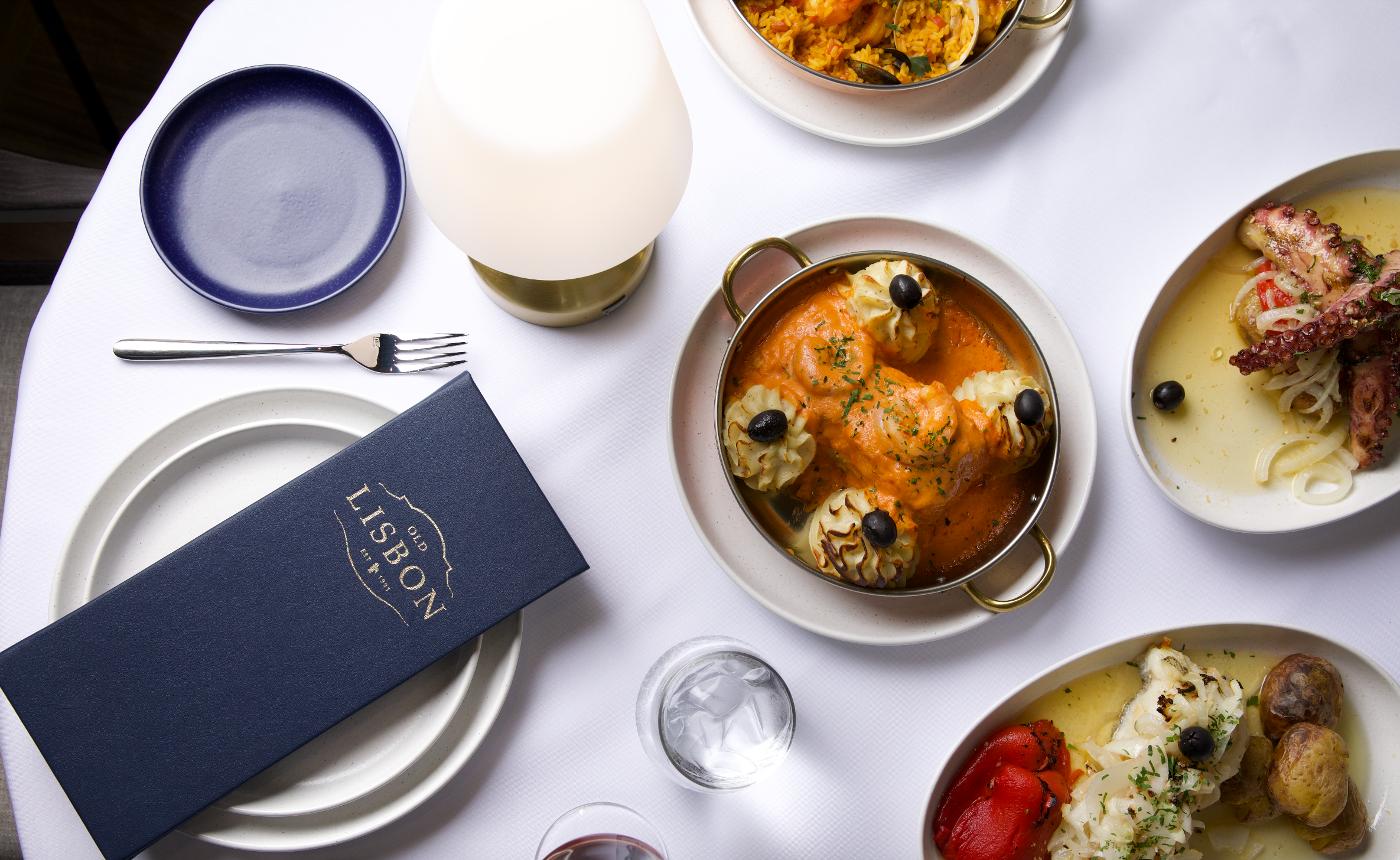 dishes on a table
