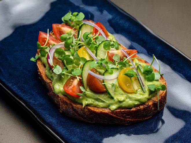 toast on a plate