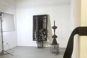 Installation view Christopher Carter's "Tethered Visions, Released Codes" exhibition at Edge Zone