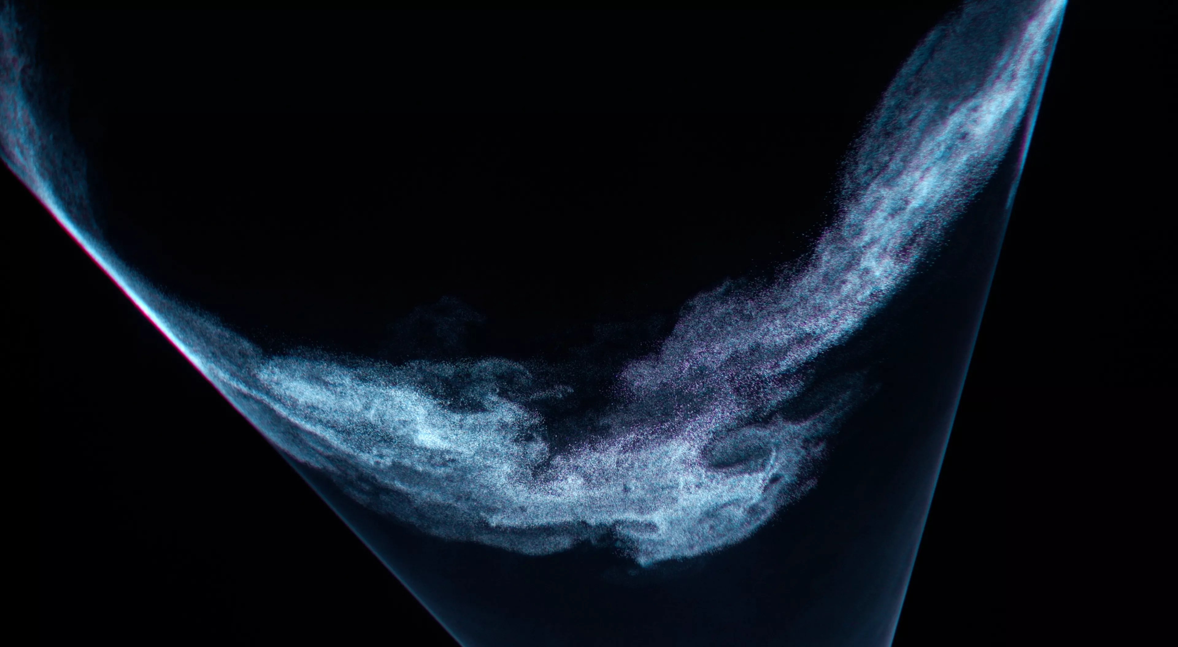 Still of Studio Lemercier's Lightfall light installation