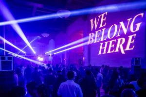 Partygoers at We Belong Here's New Year's Eve party at the DuPont Building in Miami