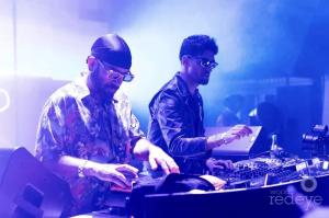 Two DJs performing in Miami