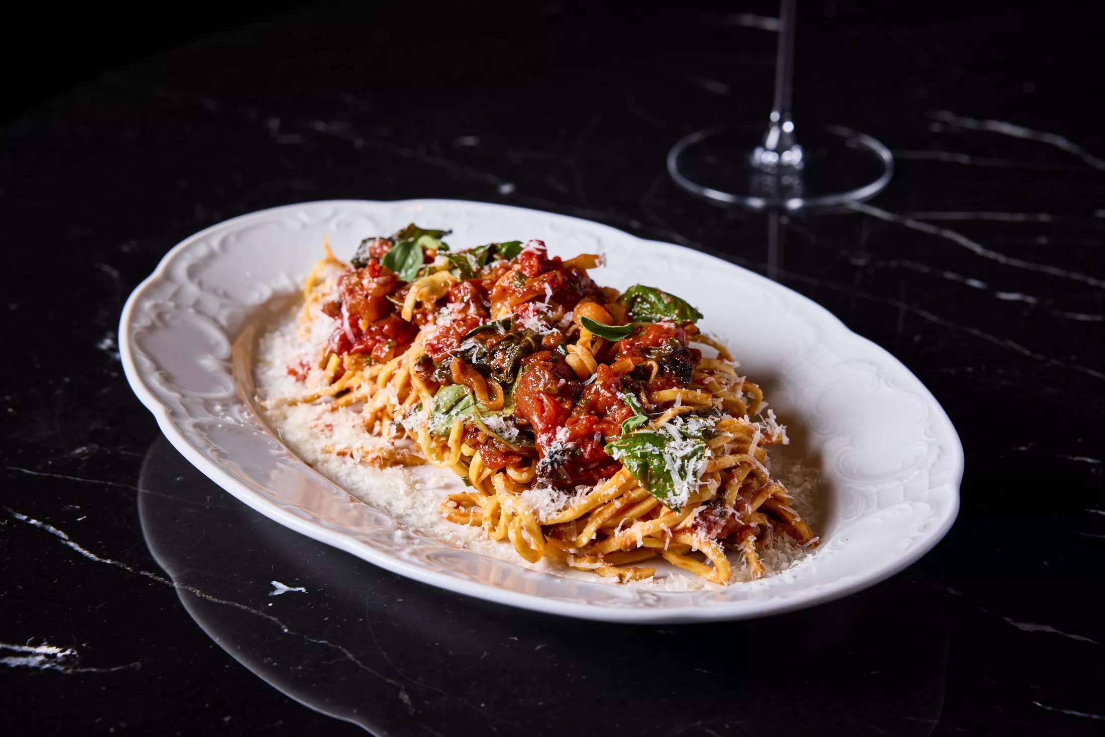 pasta on a plate