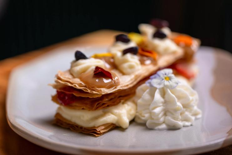 a pastry on a plate