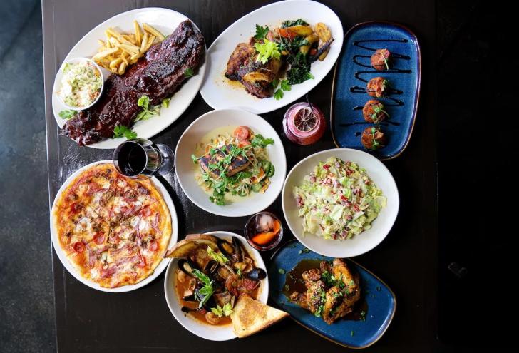 dishes on a table