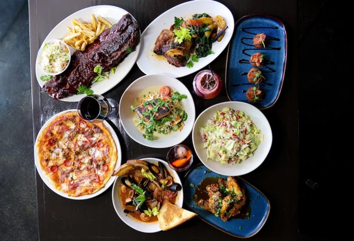 dishes on a table