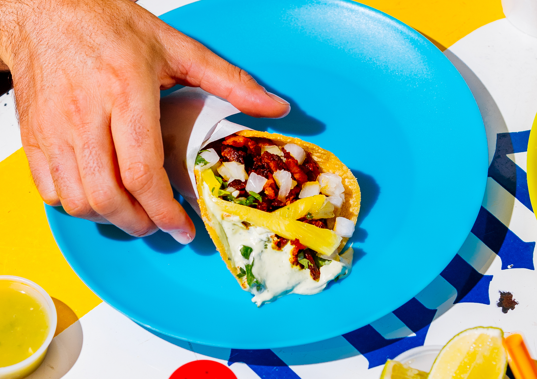 taco on plate