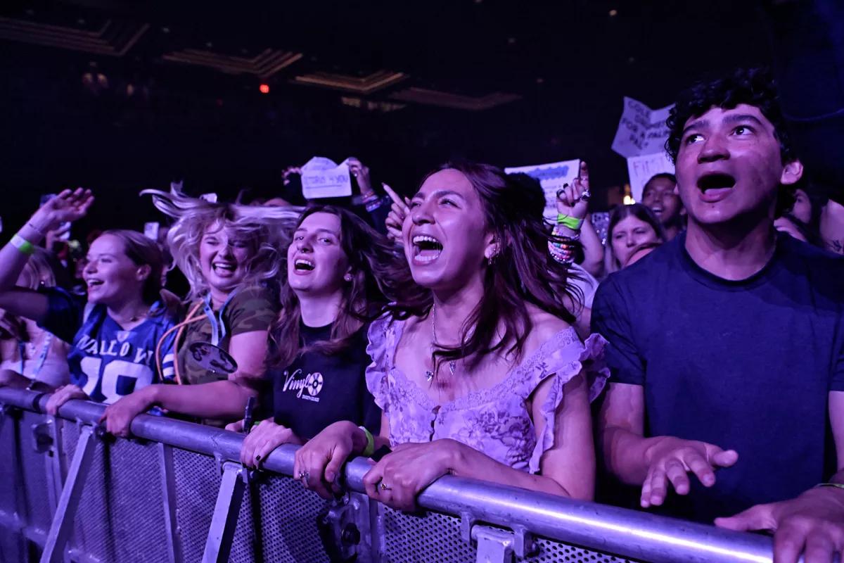 Audience members at the Wallows' show at War Memorial Auditorium