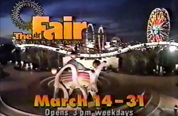 screenshot of a 1996 commercial advertising the Miami-Dade County Youth Fair