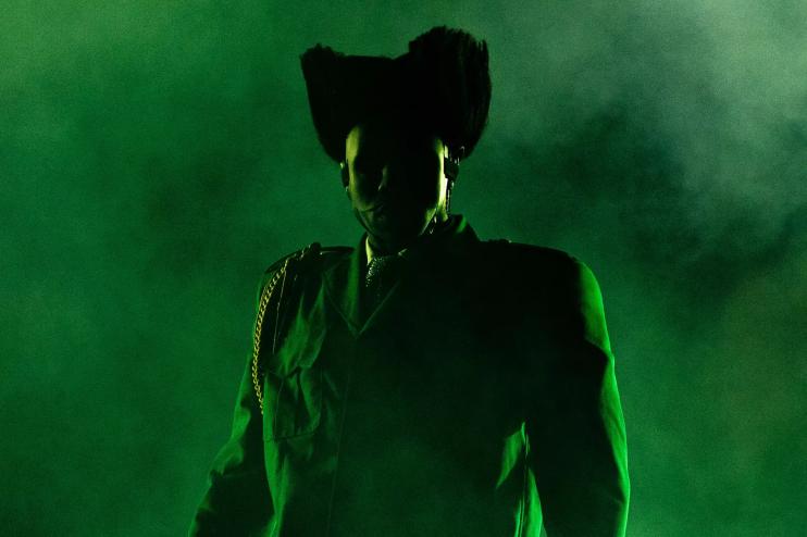 Tyler the Creator onstage during the Chromakopia Tour in Los Angeles
