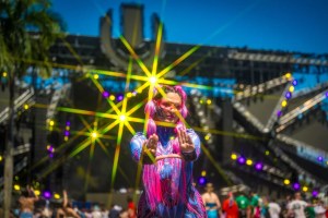 Photo of a woman dancing at Ultra Music Festival in Miami