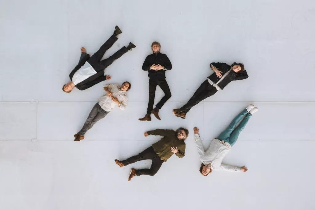 Portrait of the band members of Wilco