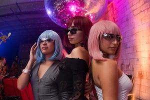 Partygoers at III Joints at Factory Town