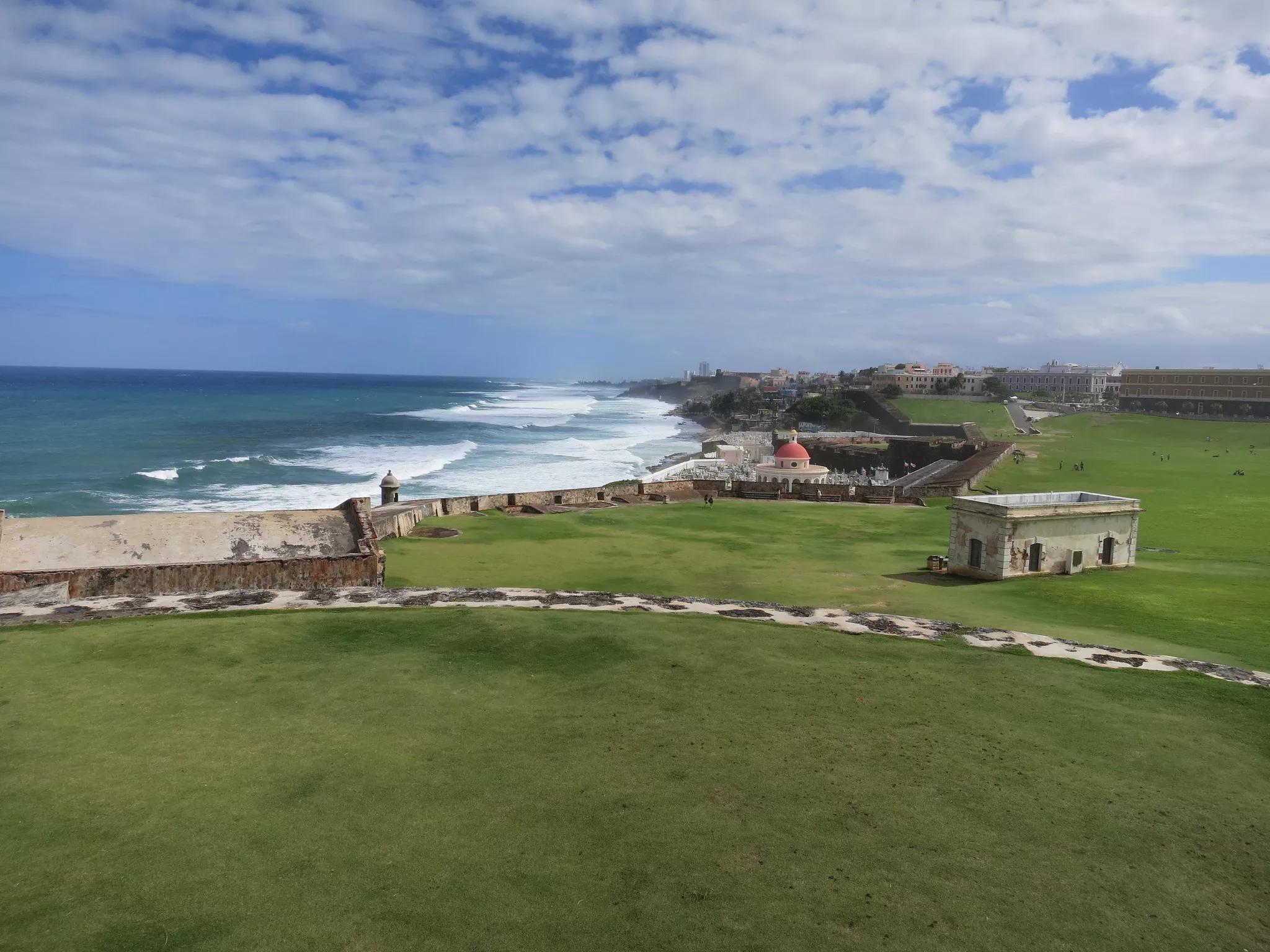 aerial view of the Puerto Rican coast
