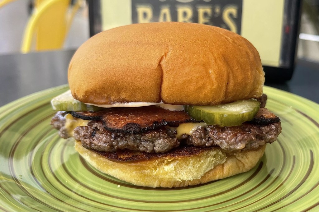 burger with toppings