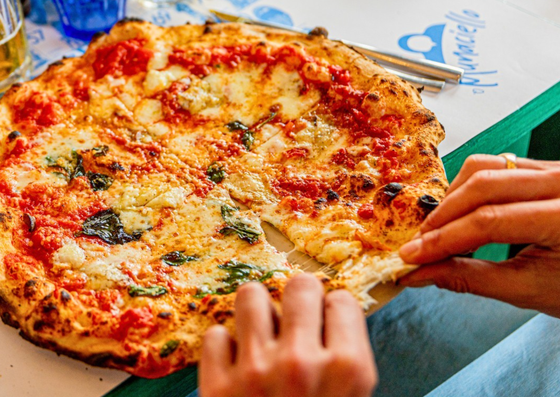 cheese pizza with toppings