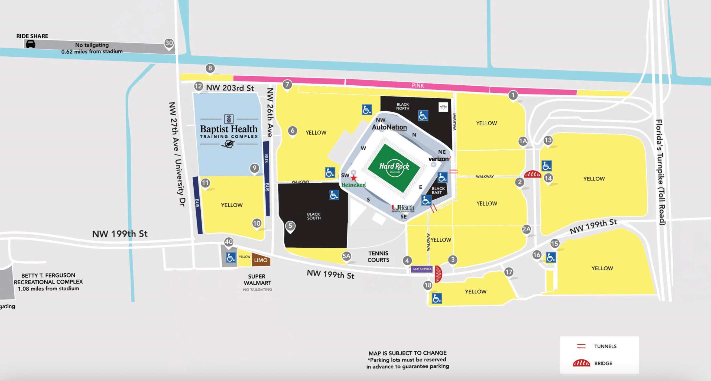 Miami Gardens/miami Stadium At Hard Rock: Bag Rules And Parking