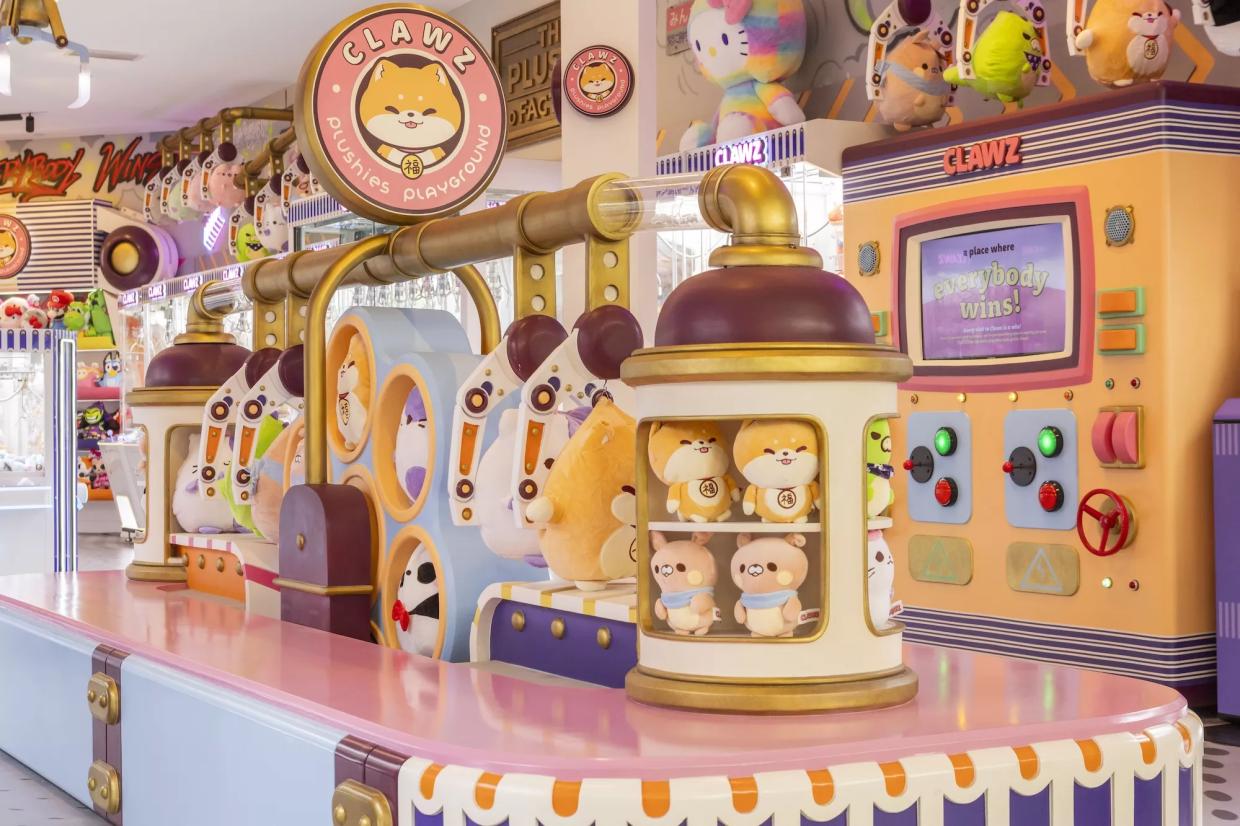 interior of a plushie arcade store