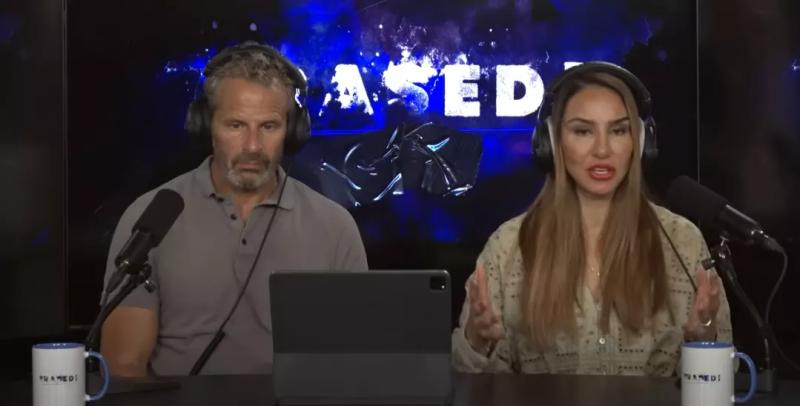 David and Leila Centner hosting their podcast