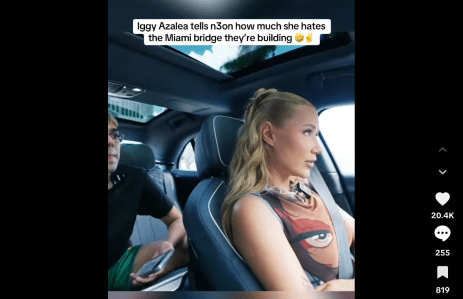 Iggy Azalea Is All of Us Reacting to Miami's Signature Bridge Project